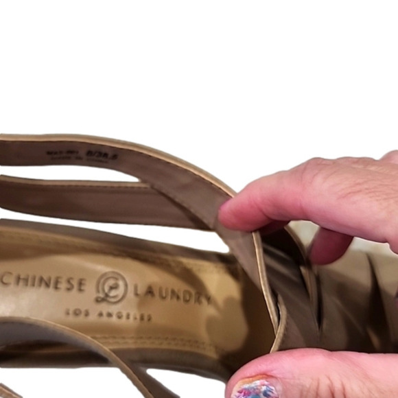 Chinese Laundry Sandal Shoes with Back Zipper and 5" Heel Shoes Size 8 - Picture 6 of 7